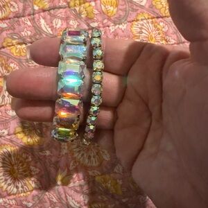 Iridescent Crystal Bracelet Set